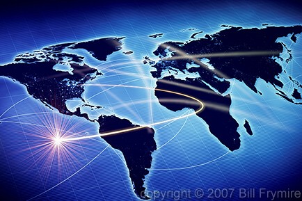 networked world map