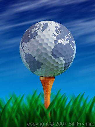 golf ball globe