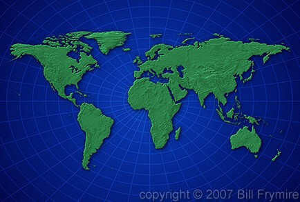 flat world map