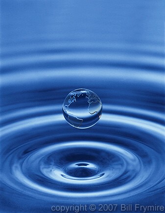 globe as water droplet