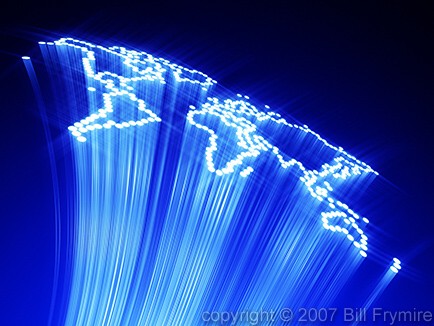 fiber optic world map