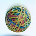 bouncing elastic band ball
