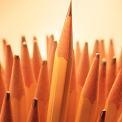 pencil standing out in crowd