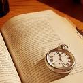 law books with watch